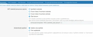 [XenGenTr] Forum istatistik - Seçenekler XenForo Türkçe Destek, XenForo Eklenti ve Te.webp